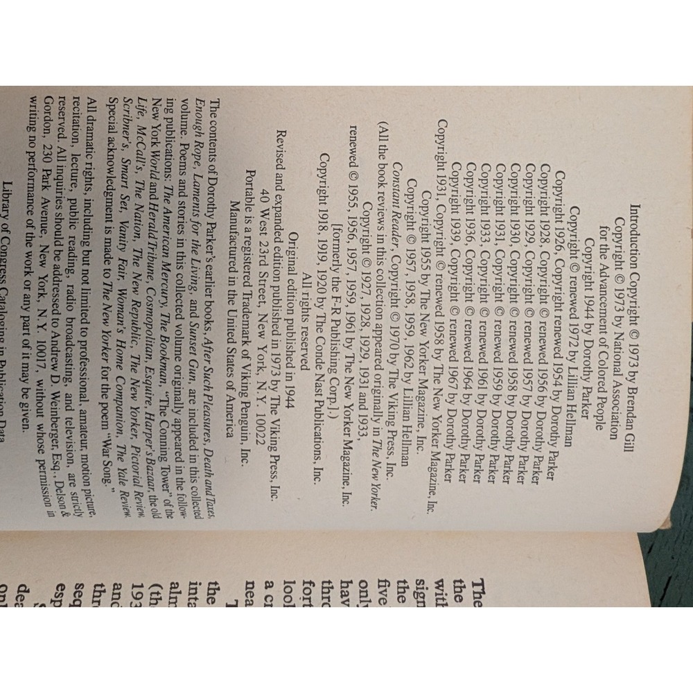 The Portable Dorothy Parker - Revised‎ and Enlarged - Viking Press 1973 - HC/DJ - Picture 11 of 16